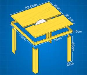 Cara Membuat Meja Potong atau Table Saw dari Papan Kayu