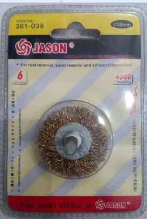 Jason Sikat Baja Bulat Tangkai 38mm