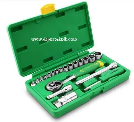 Tekiro Kunci Sock Set 6Pt 21 Pcs  (4-19MM,1/4''-3/8'') Box Plastik